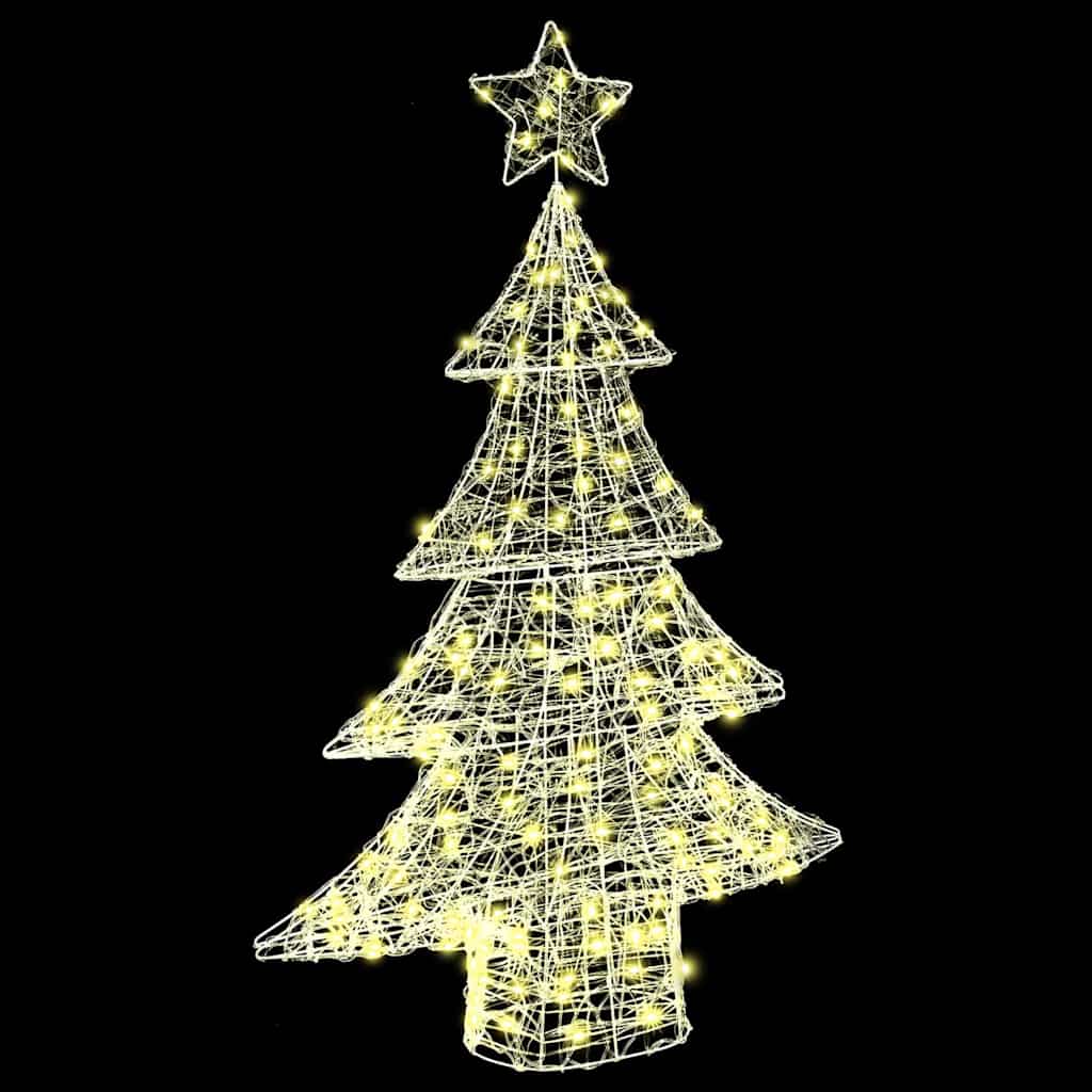 Kerstboom met 100 LED Warmwit 120 cm Acryl is nu te koop bij PeponiXL, paradijselijk wonen!