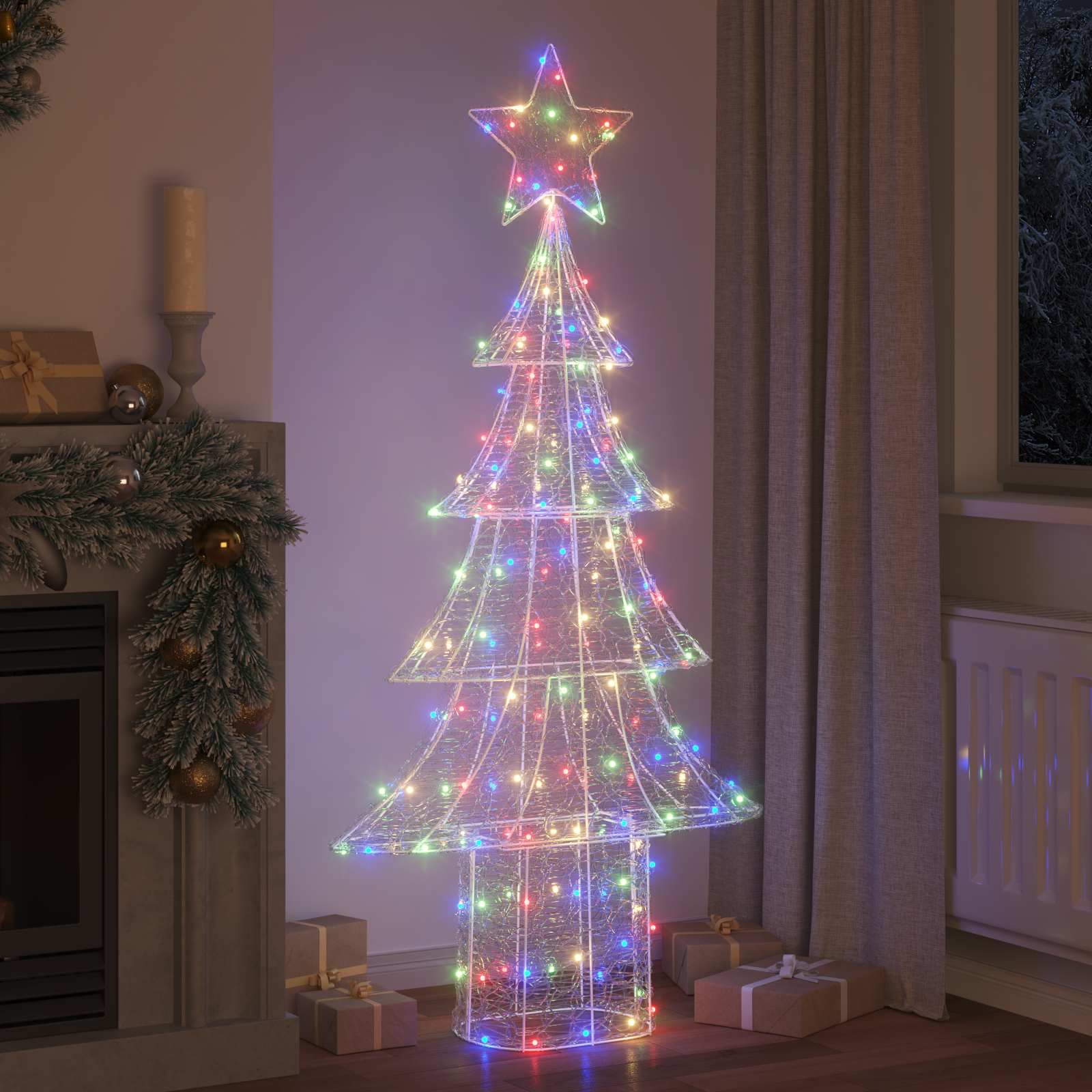 Kerstboom met 240 LED Multikleur 180 cm Acryl is nu te koop bij PeponiXL, paradijselijk wonen!