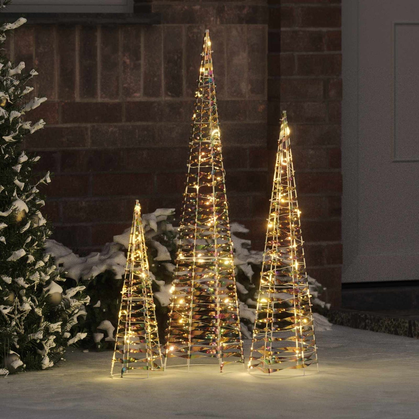 Kerstboom met 90 LED 3 pcs Warmwit 20 x 20 x 80 cm PET is nu te koop bij PeponiXL, paradijselijk wonen!
