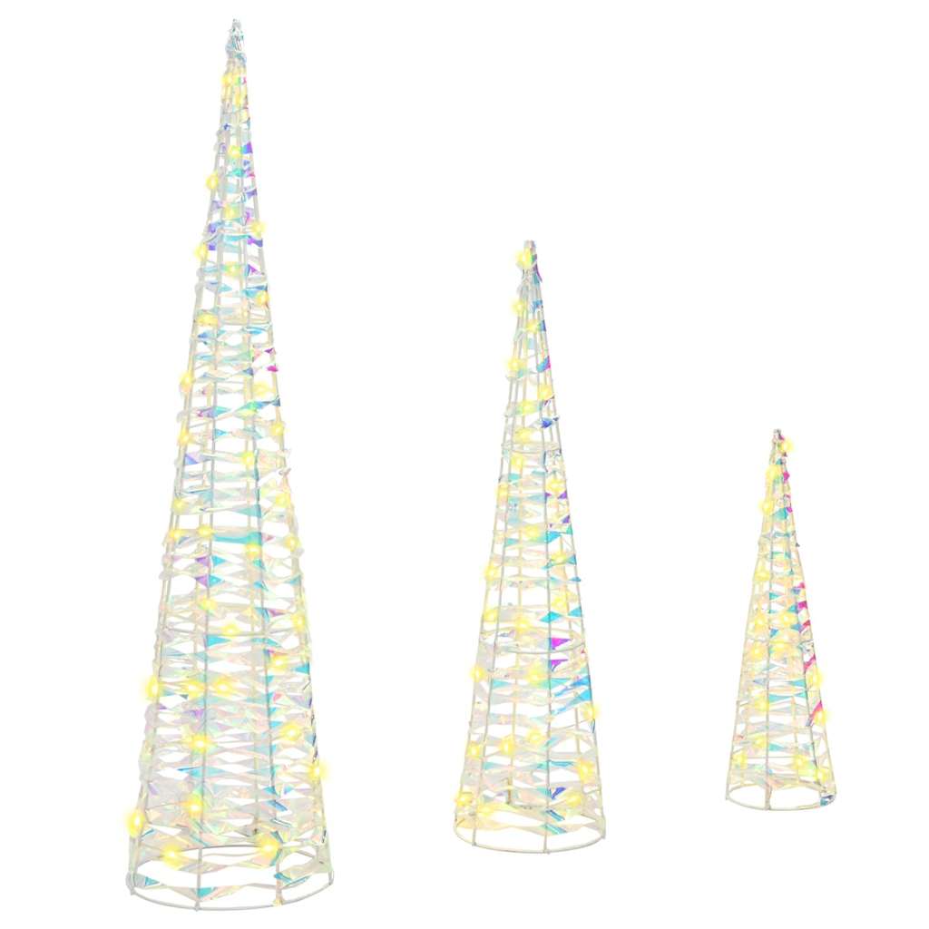 Kerstboom met 90 LED 3 pcs Warmwit 20 x 20 x 80 cm PET is nu te koop bij PeponiXL, paradijselijk wonen!