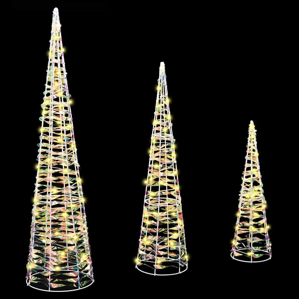 Kerstboom met 90 LED 3 pcs Warmwit 20 x 20 x 80 cm PET is nu te koop bij PeponiXL, paradijselijk wonen!