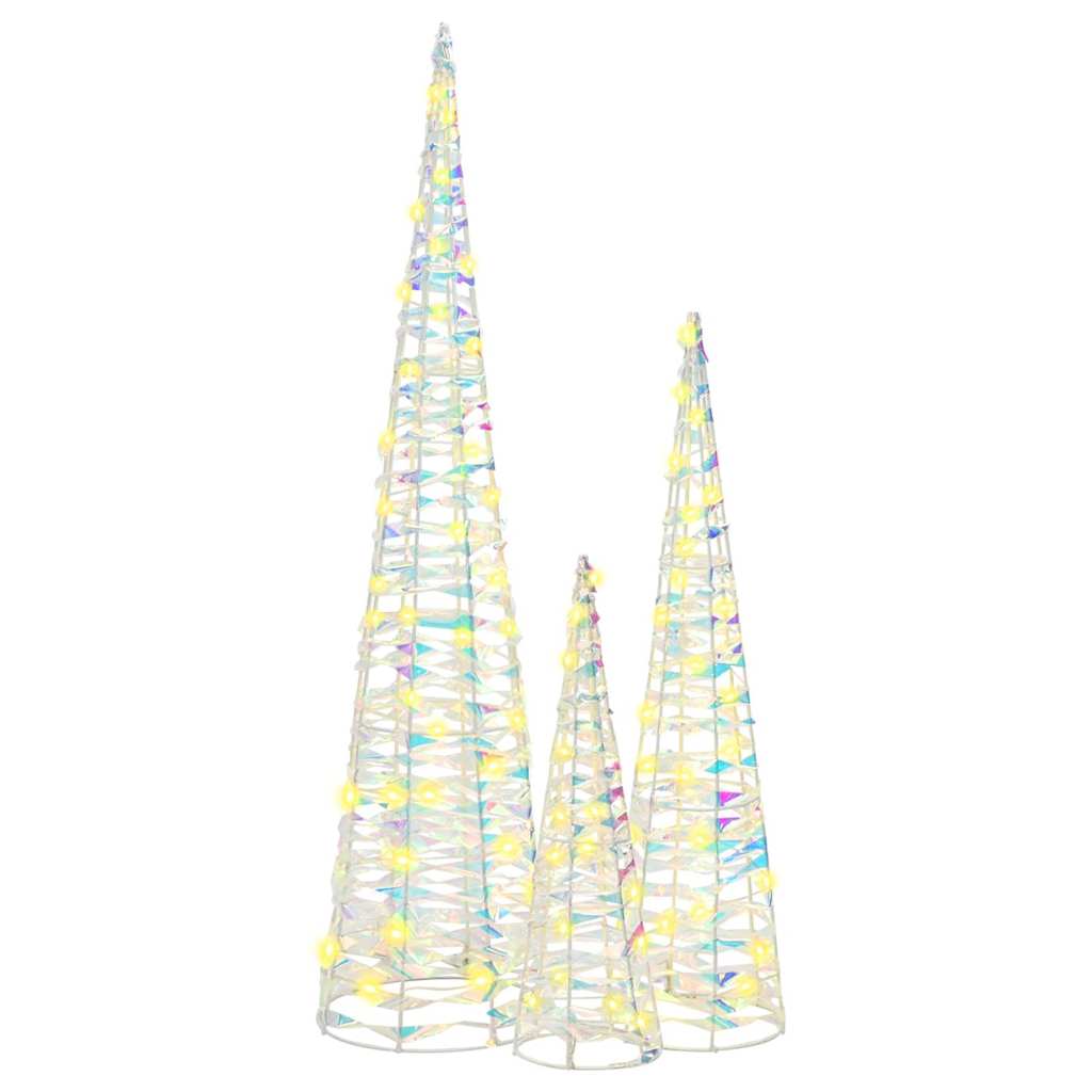 Kerstboom met 90 LED 3 pcs Warmwit 20 x 20 x 80 cm PET is nu te koop bij PeponiXL, paradijselijk wonen!