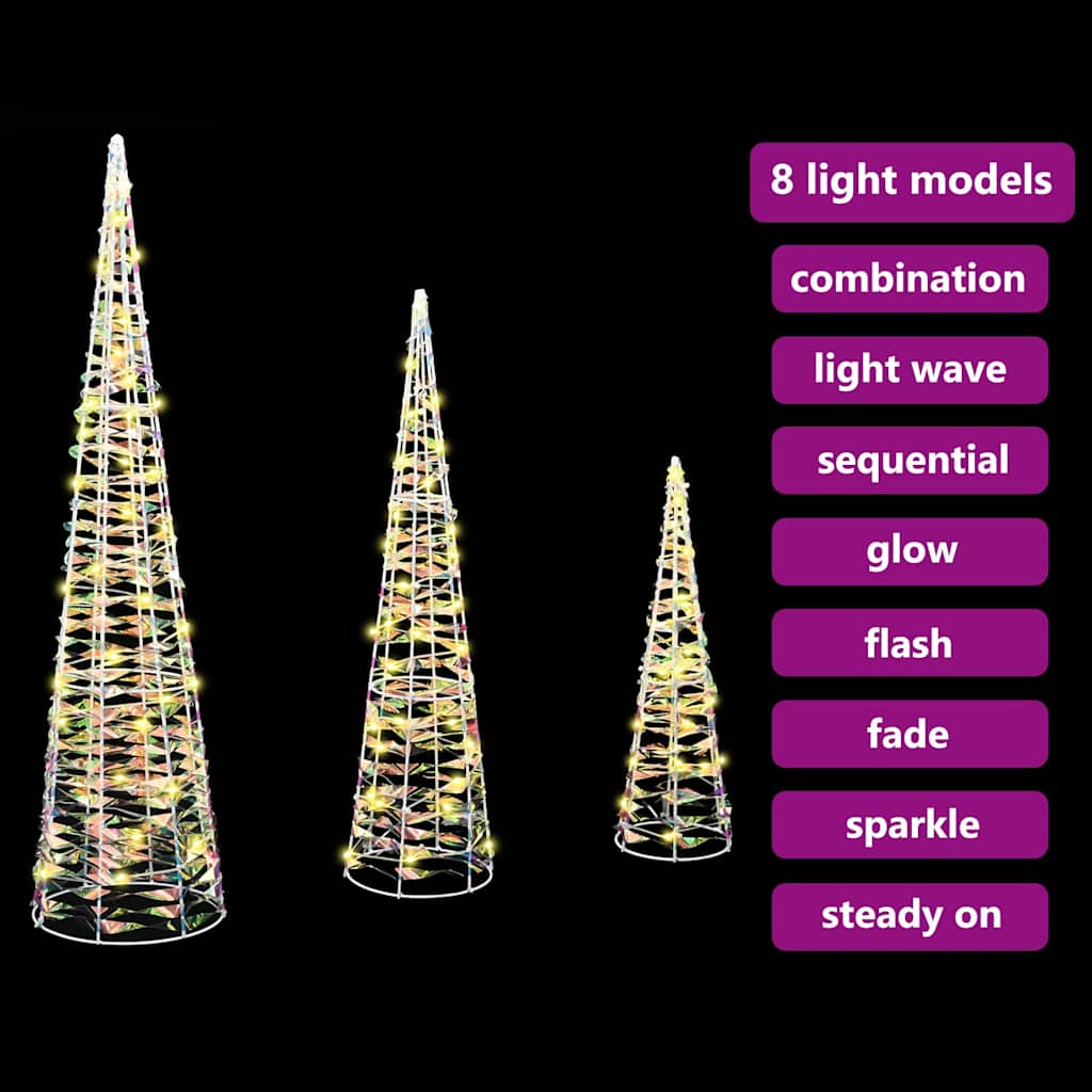 Kerstboom met 90 LED 3 pcs Warmwit 20 x 20 x 80 cm PET is nu te koop bij PeponiXL, paradijselijk wonen!