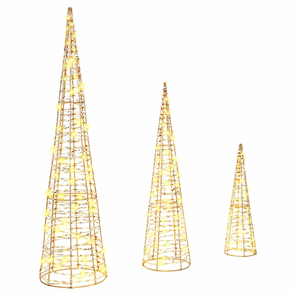 Kerstboom met 90 LED 3 pcs Warmwit 20 x 20 x 80 cm PET is nu te koop bij PeponiXL, paradijselijk wonen!