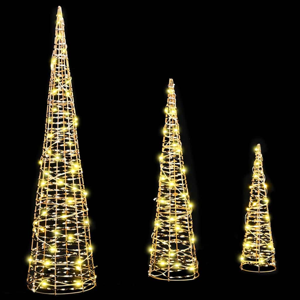Kerstboom met 90 LED 3 pcs Warmwit 20 x 20 x 80 cm PET is nu te koop bij PeponiXL, paradijselijk wonen!