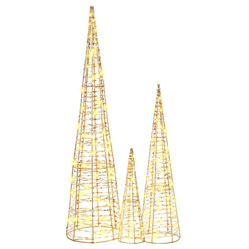 Kerstboom met 90 LED 3 pcs Warmwit 20 x 20 x 80 cm PET is nu te koop bij PeponiXL, paradijselijk wonen!