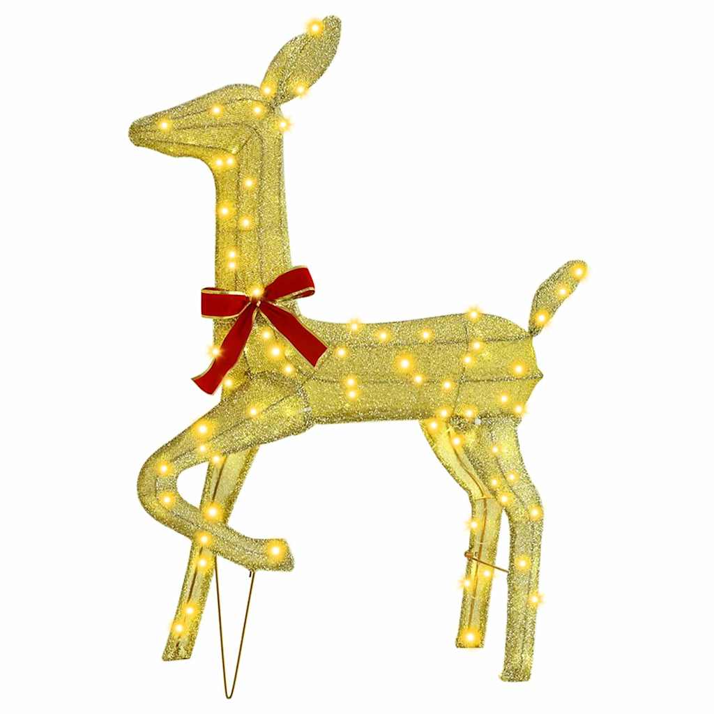 Rendierfamilie met 300 LED 3 pcs Warmwit 68 x 26 x 127 cm Stof is nu te koop bij PeponiXL, paradijselijk wonen!