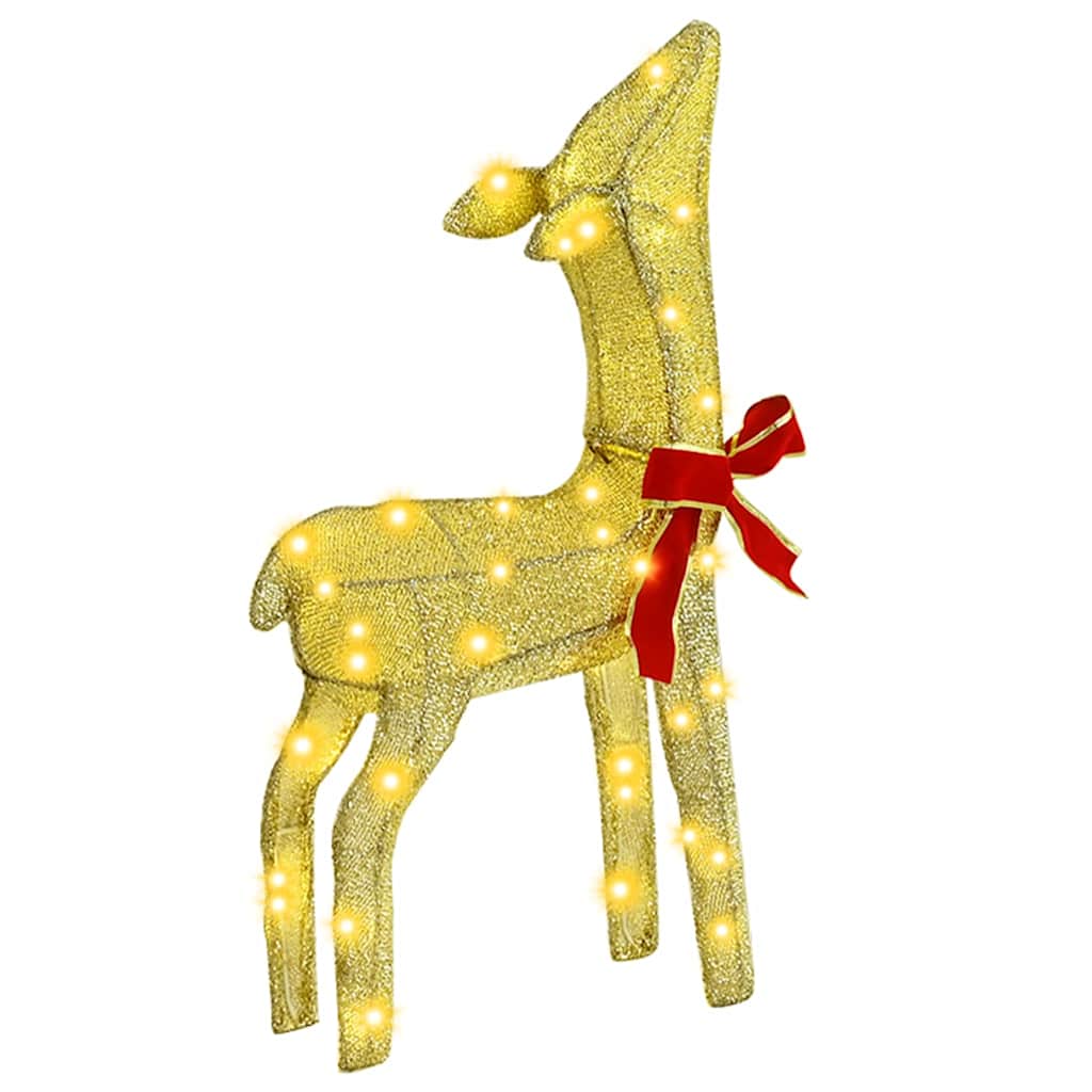 Rendierfamilie met 300 LED 3 pcs Warmwit 68 x 26 x 127 cm Stof is nu te koop bij PeponiXL, paradijselijk wonen!