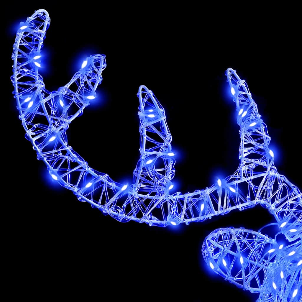 Hertenkop met 140 LED Blauw 68 x 36,5 x 62,5 cm Acryl is nu te koop bij PeponiXL, paradijselijk wonen!