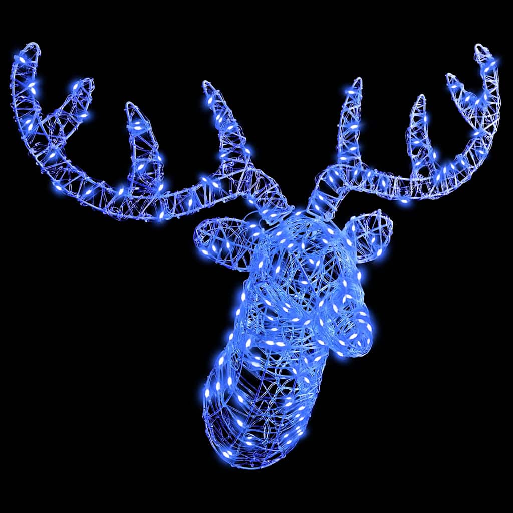 Hertenkop met 140 LED Blauw 68 x 36,5 x 62,5 cm Acryl is nu te koop bij PeponiXL, paradijselijk wonen!