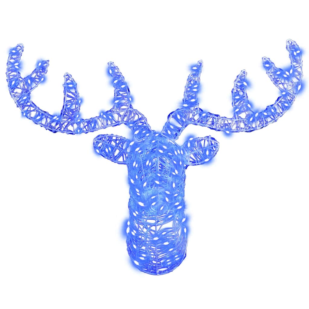 Hertenkop met 140 LED Blauw 68 x 36,5 x 62,5 cm Acryl is nu te koop bij PeponiXL, paradijselijk wonen!