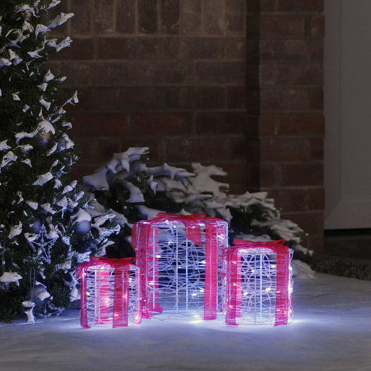 Decoratie voor Geschenkdoos 3 pcs Koudwit 20 x 20 x 21 cm Acryl is nu te koop bij PeponiXL, paradijselijk wonen!