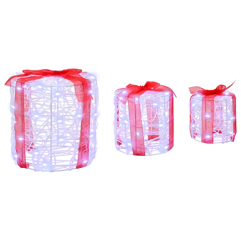 Decoratie voor Geschenkdoos 3 pcs Koudwit 20 x 20 x 21 cm Acryl is nu te koop bij PeponiXL, paradijselijk wonen!