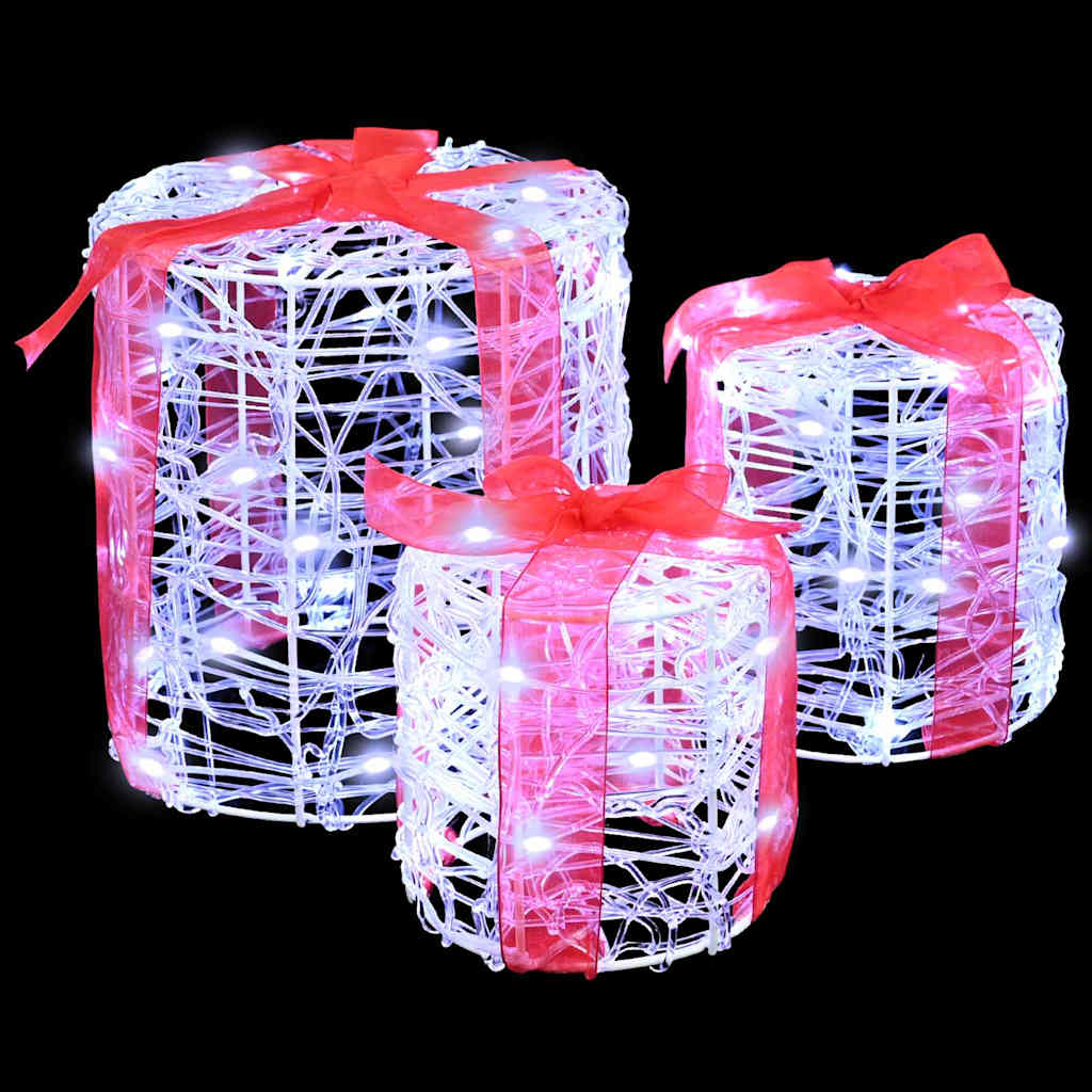 Decoratie voor Geschenkdoos 3 pcs Koudwit 20 x 20 x 21 cm Acryl is nu te koop bij PeponiXL, paradijselijk wonen!