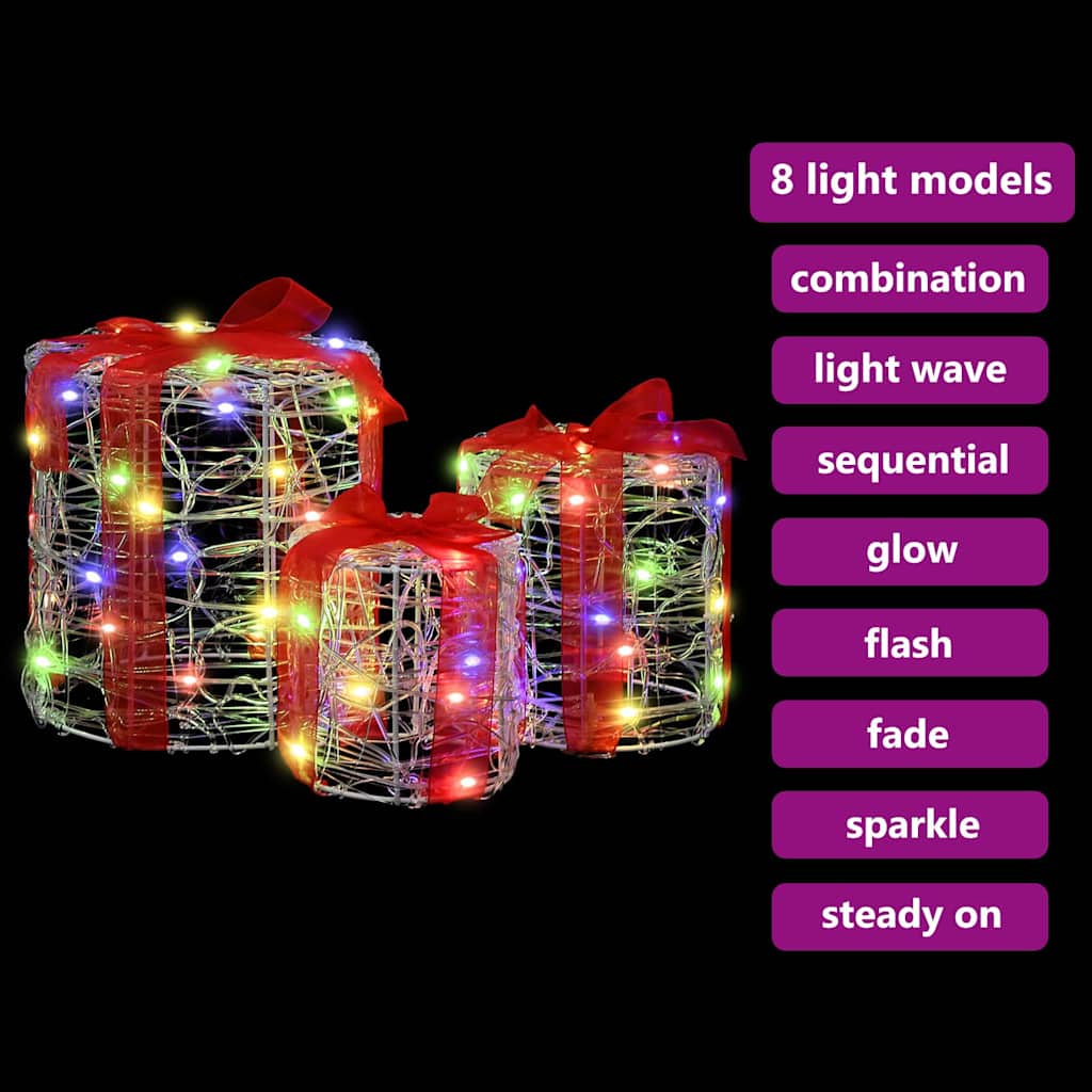 Decoratie voor Geschenkdoos 3 pcs kleurrijk 20 x 20 x 21 cm is nu te koop bij PeponiXL, paradijselijk wonen!