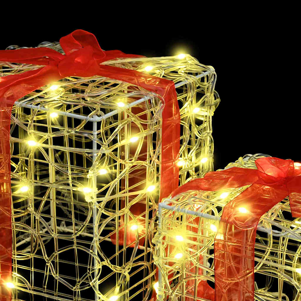 Cadeau Doos met 60 LED 3 pcs Warmwit 20 x 20 x 20 cm Acryl is nu te koop bij PeponiXL, paradijselijk wonen!