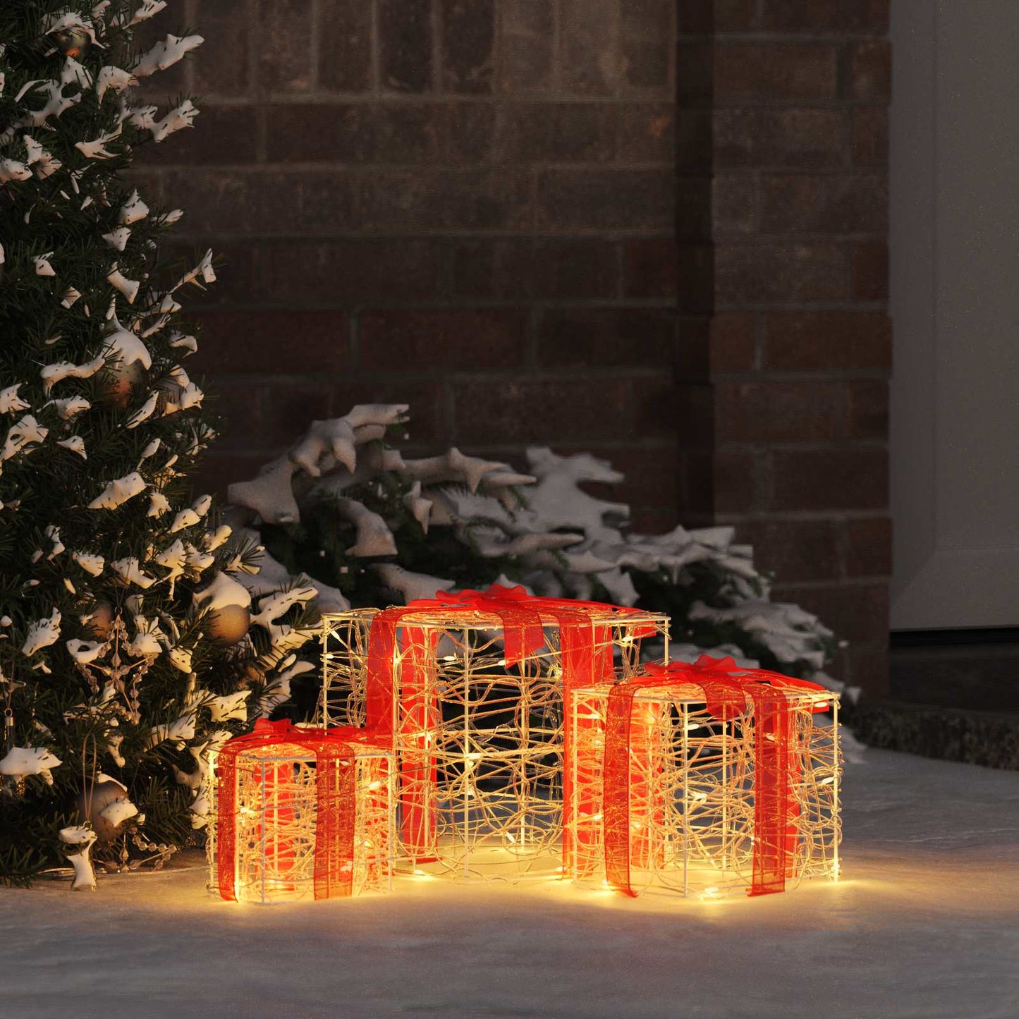 Cadeau Doos met 60 LED 3 pcs Warmwit 20 x 20 x 20 cm Acryl is nu te koop bij PeponiXL, paradijselijk wonen!