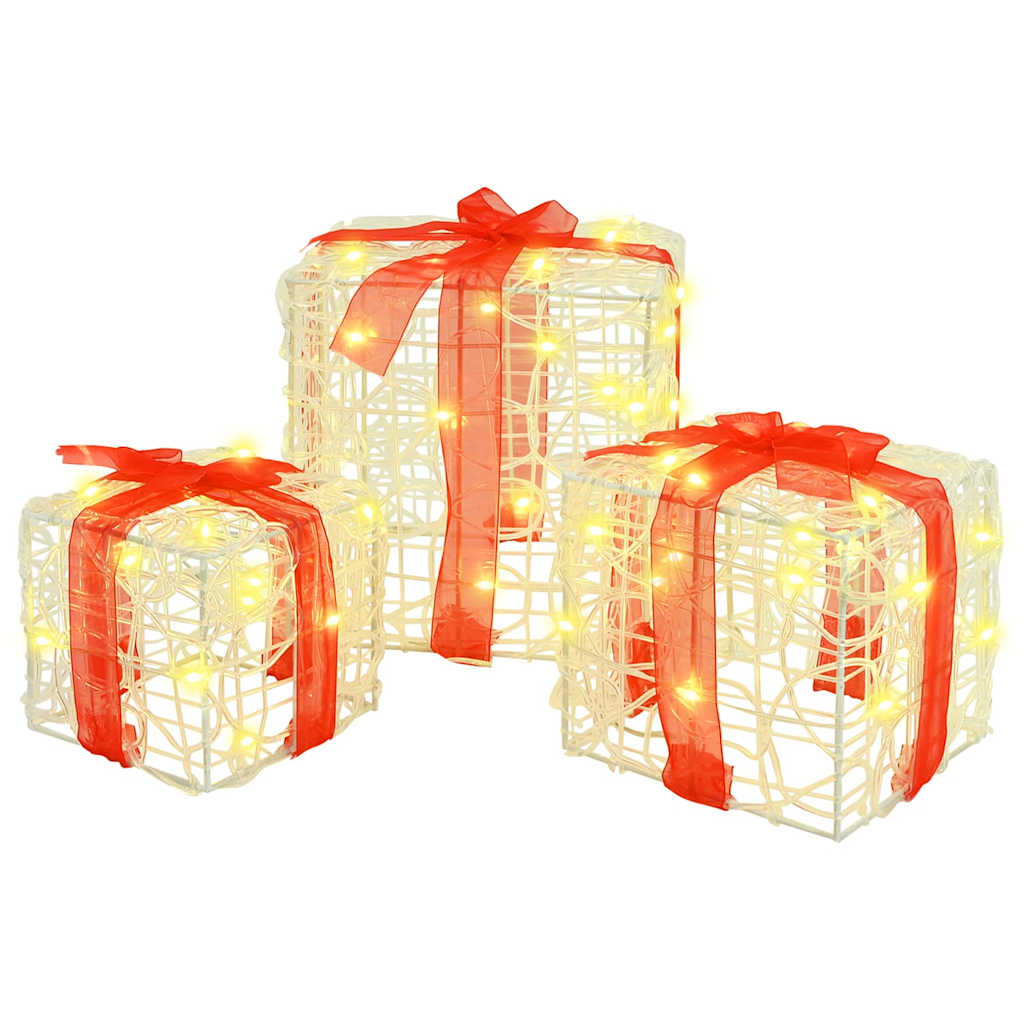 Cadeau Doos met 60 LED 3 pcs Warmwit 20 x 20 x 20 cm Acryl is nu te koop bij PeponiXL, paradijselijk wonen!