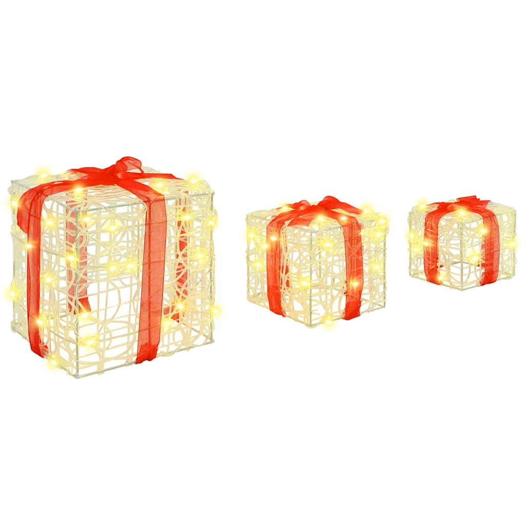 Cadeau Doos met 60 LED 3 pcs Warmwit 20 x 20 x 20 cm Acryl is nu te koop bij PeponiXL, paradijselijk wonen!