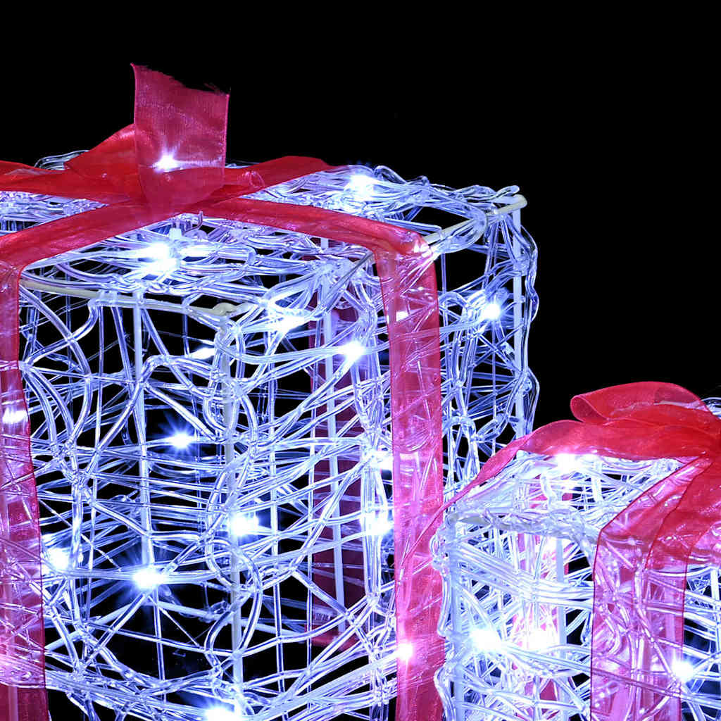 Cadeau Doos met 60 LED 3 pcs Koudwit 20 x 20 x 20 cm Acryl is nu te koop bij PeponiXL, paradijselijk wonen!