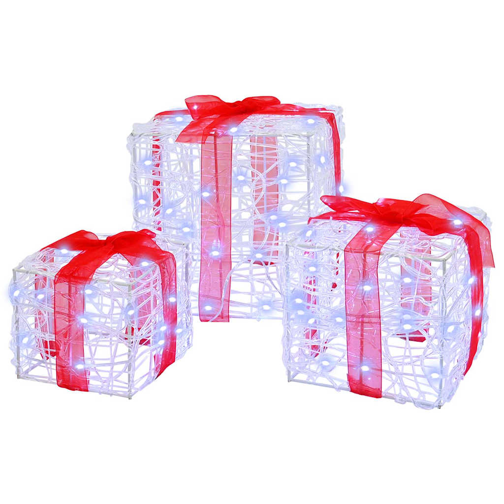 Cadeau Doos met 60 LED 3 pcs Koudwit 20 x 20 x 20 cm Acryl is nu te koop bij PeponiXL, paradijselijk wonen!