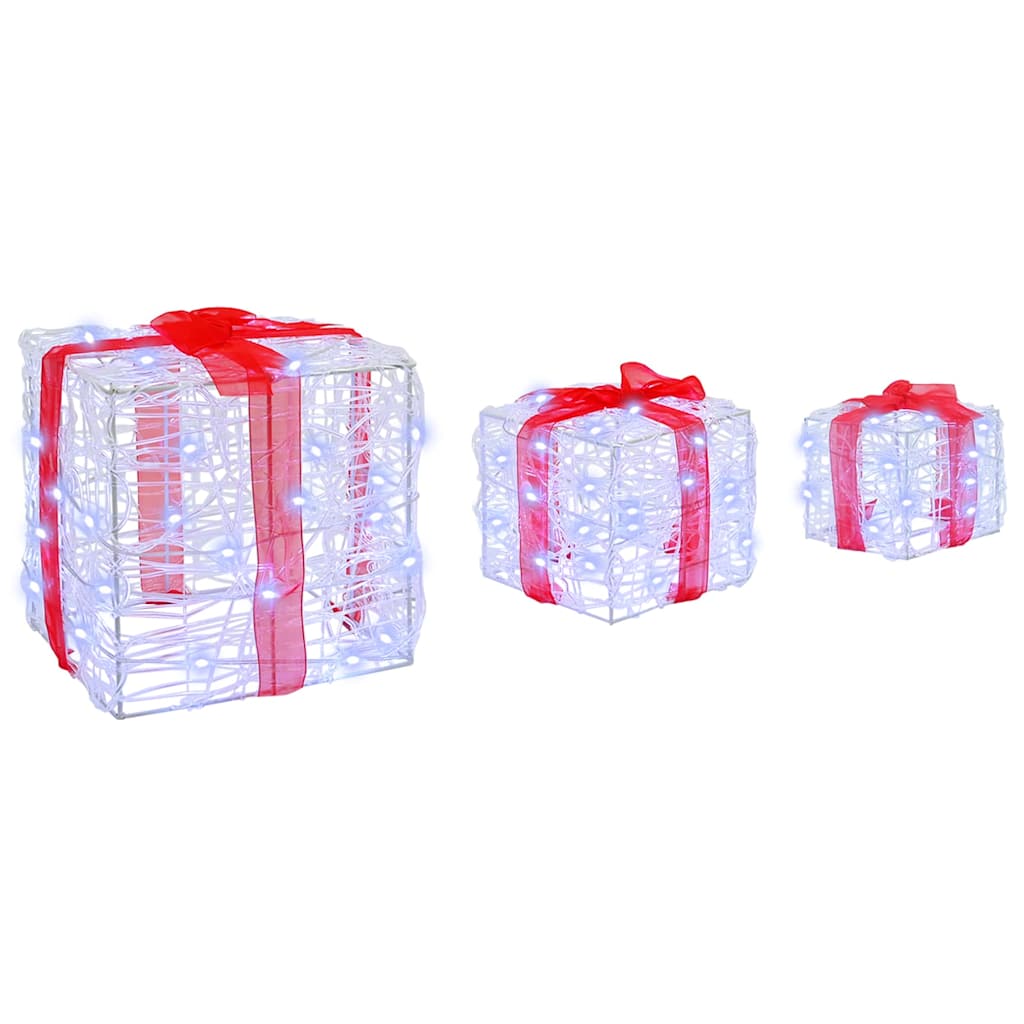 Cadeau Doos met 60 LED 3 pcs Koudwit 20 x 20 x 20 cm Acryl is nu te koop bij PeponiXL, paradijselijk wonen!