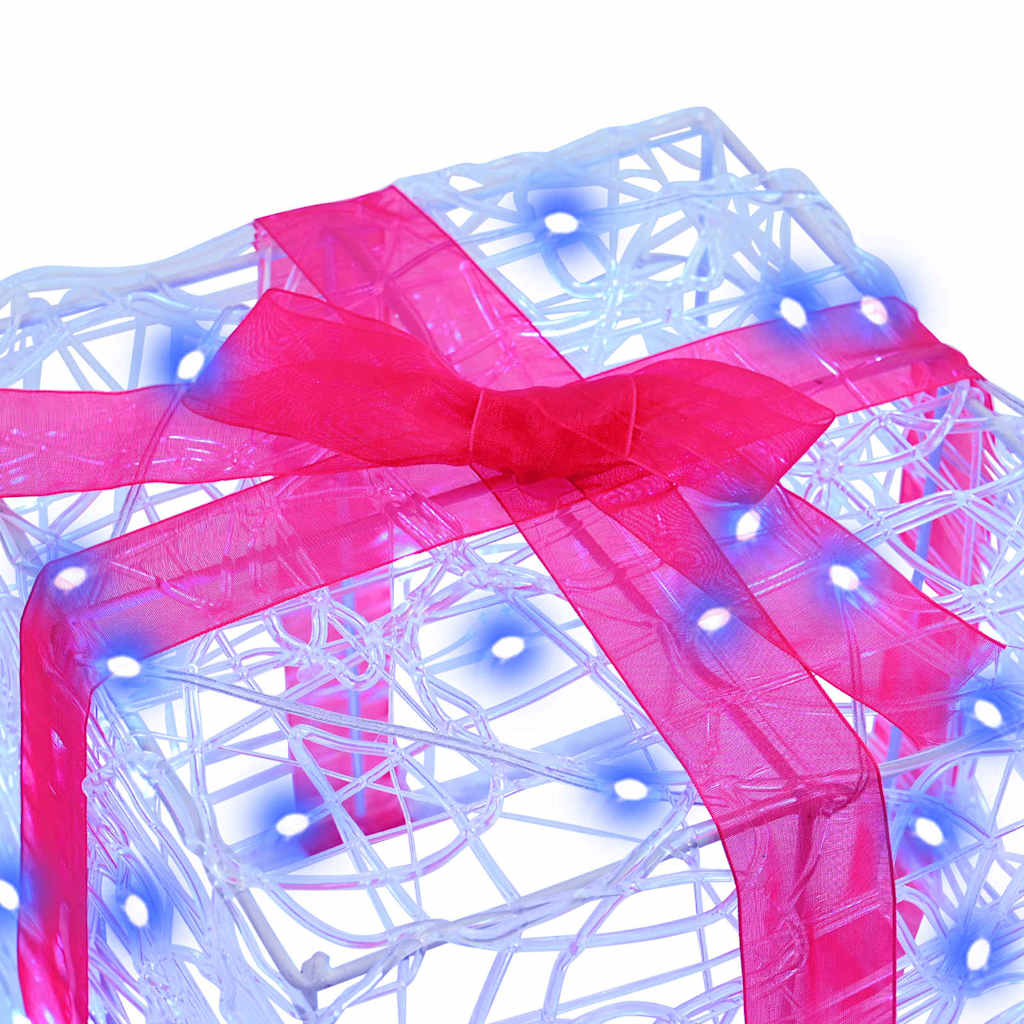 Cadeau Doos met 60 LED 3 pcs Blauw 20 x 20 x 20 cm Acryl is nu te koop bij PeponiXL, paradijselijk wonen!