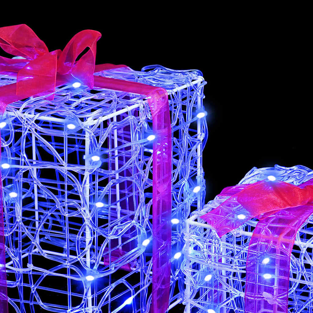 Cadeau Doos met 60 LED 3 pcs Blauw 20 x 20 x 20 cm Acryl is nu te koop bij PeponiXL, paradijselijk wonen!