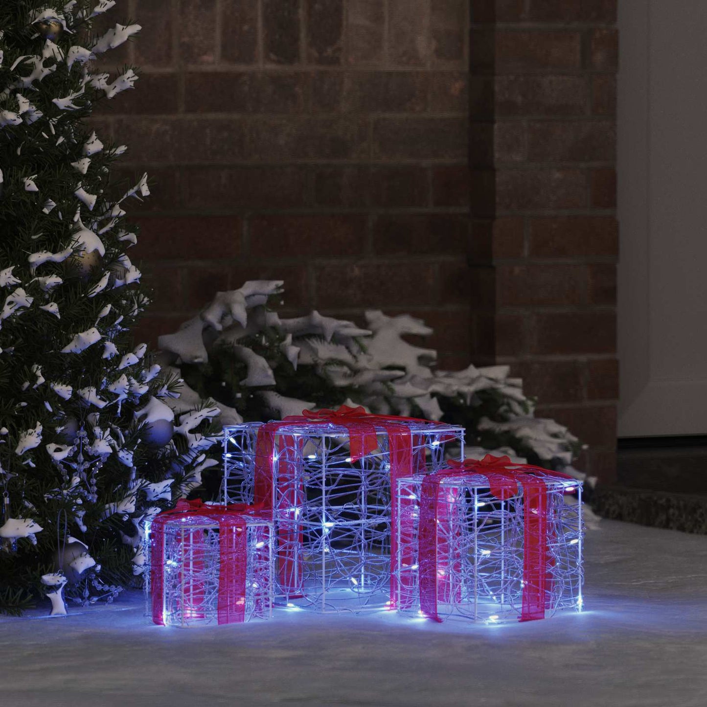 Cadeau Doos met 60 LED 3 pcs Blauw 20 x 20 x 20 cm Acryl is nu te koop bij PeponiXL, paradijselijk wonen!