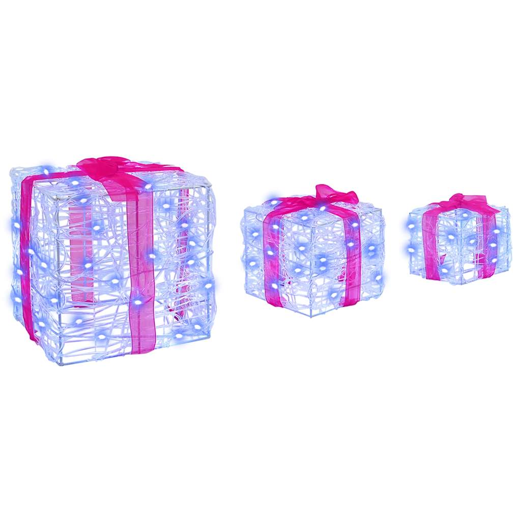 Cadeau Doos met 60 LED 3 pcs Blauw 20 x 20 x 20 cm Acryl is nu te koop bij PeponiXL, paradijselijk wonen!