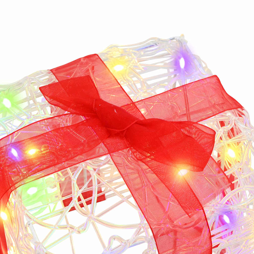 Cadeau Doos met 60 LED 3 pcs Multikleur 20 x 20 x 20 cm Acryl is nu te koop bij PeponiXL, paradijselijk wonen!