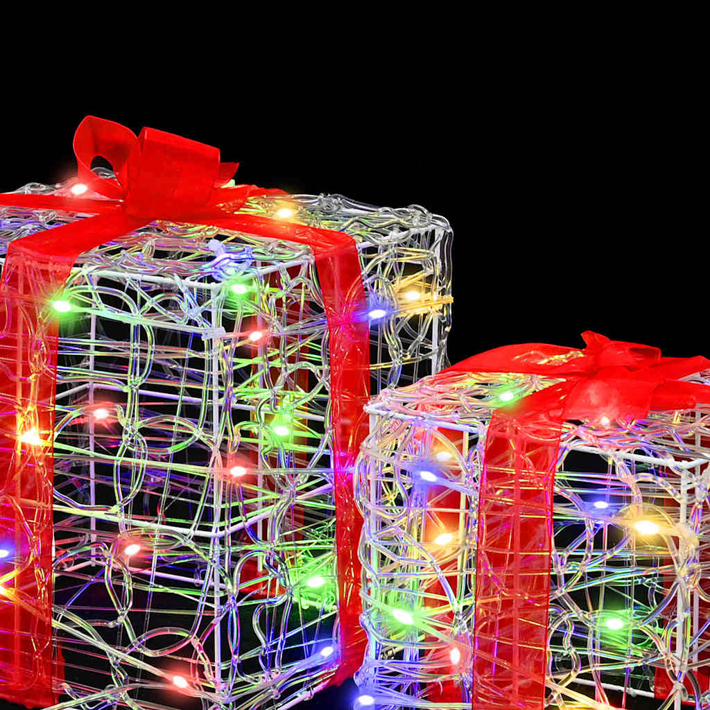 Cadeau Doos met 60 LED 3 pcs Multikleur 20 x 20 x 20 cm Acryl is nu te koop bij PeponiXL, paradijselijk wonen!