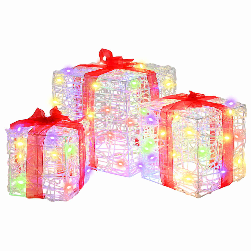 Cadeau Doos met 60 LED 3 pcs Multikleur 20 x 20 x 20 cm Acryl is nu te koop bij PeponiXL, paradijselijk wonen!