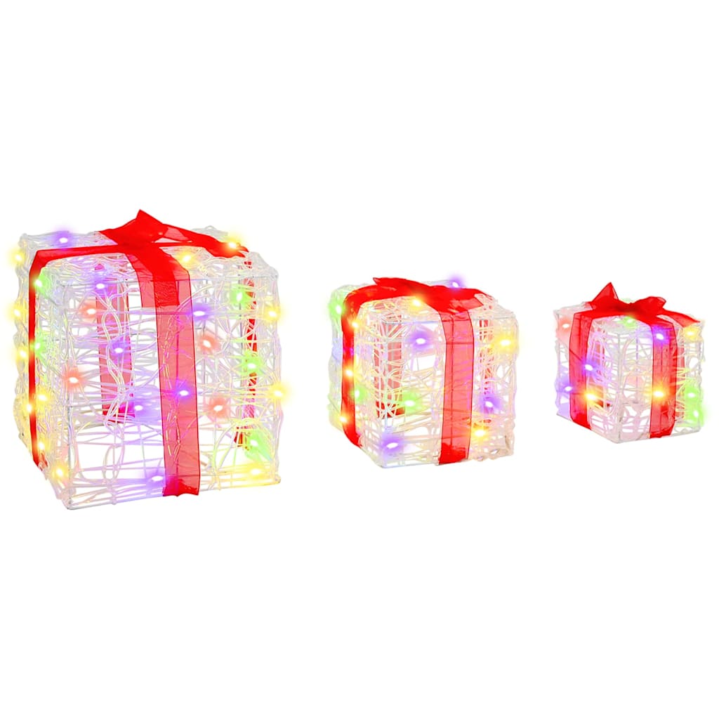 Cadeau Doos met 60 LED 3 pcs Multikleur 20 x 20 x 20 cm Acryl is nu te koop bij PeponiXL, paradijselijk wonen!