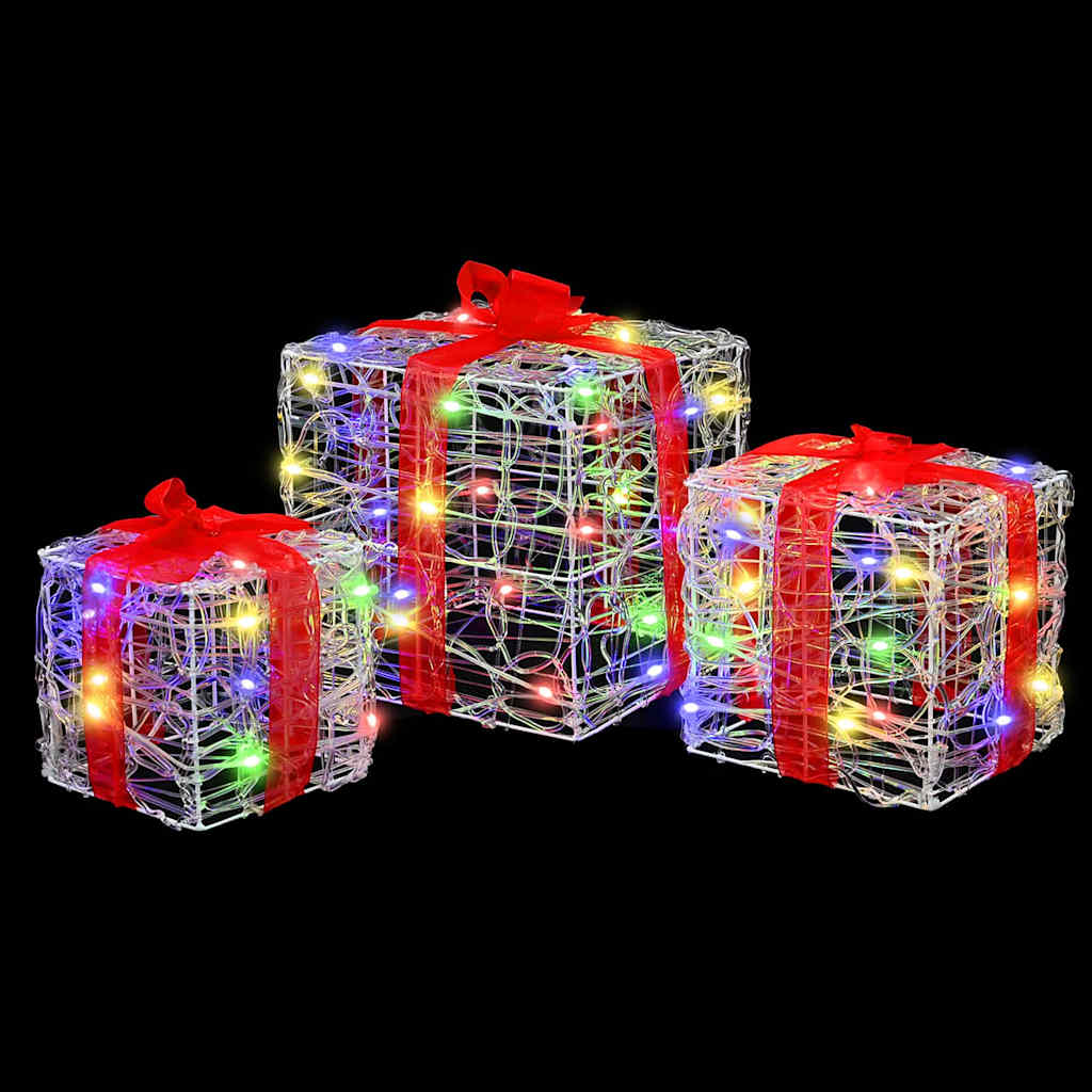 Cadeau Doos met 60 LED 3 pcs Multikleur 20 x 20 x 20 cm Acryl is nu te koop bij PeponiXL, paradijselijk wonen!