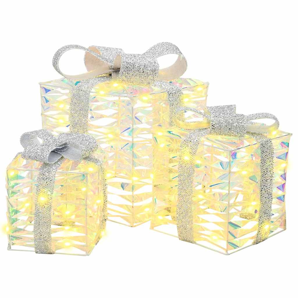 Cadeau Doos met 60 LED 3 pcs Warmwit 20 x 20 x 20 cm PET is nu te koop bij PeponiXL, paradijselijk wonen!