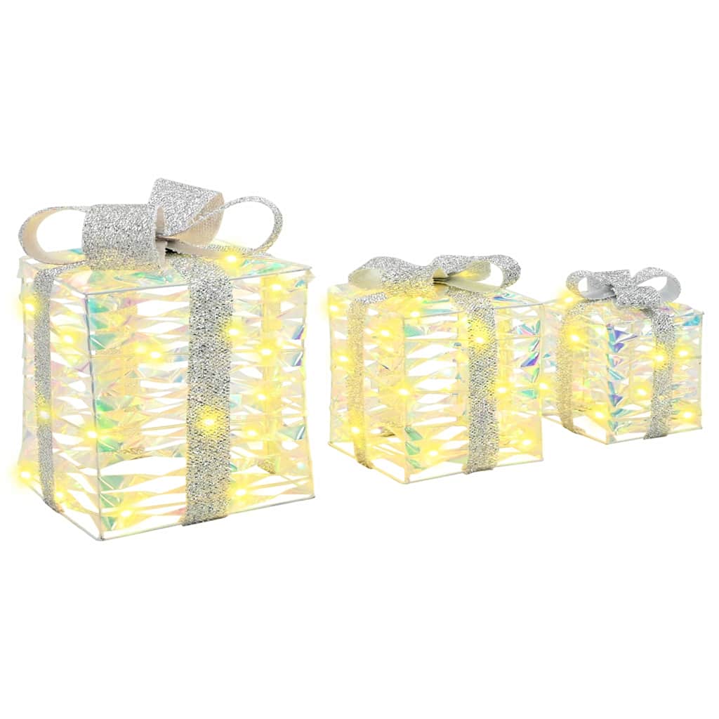 Cadeau Doos met 60 LED 3 pcs Warmwit 20 x 20 x 20 cm PET is nu te koop bij PeponiXL, paradijselijk wonen!