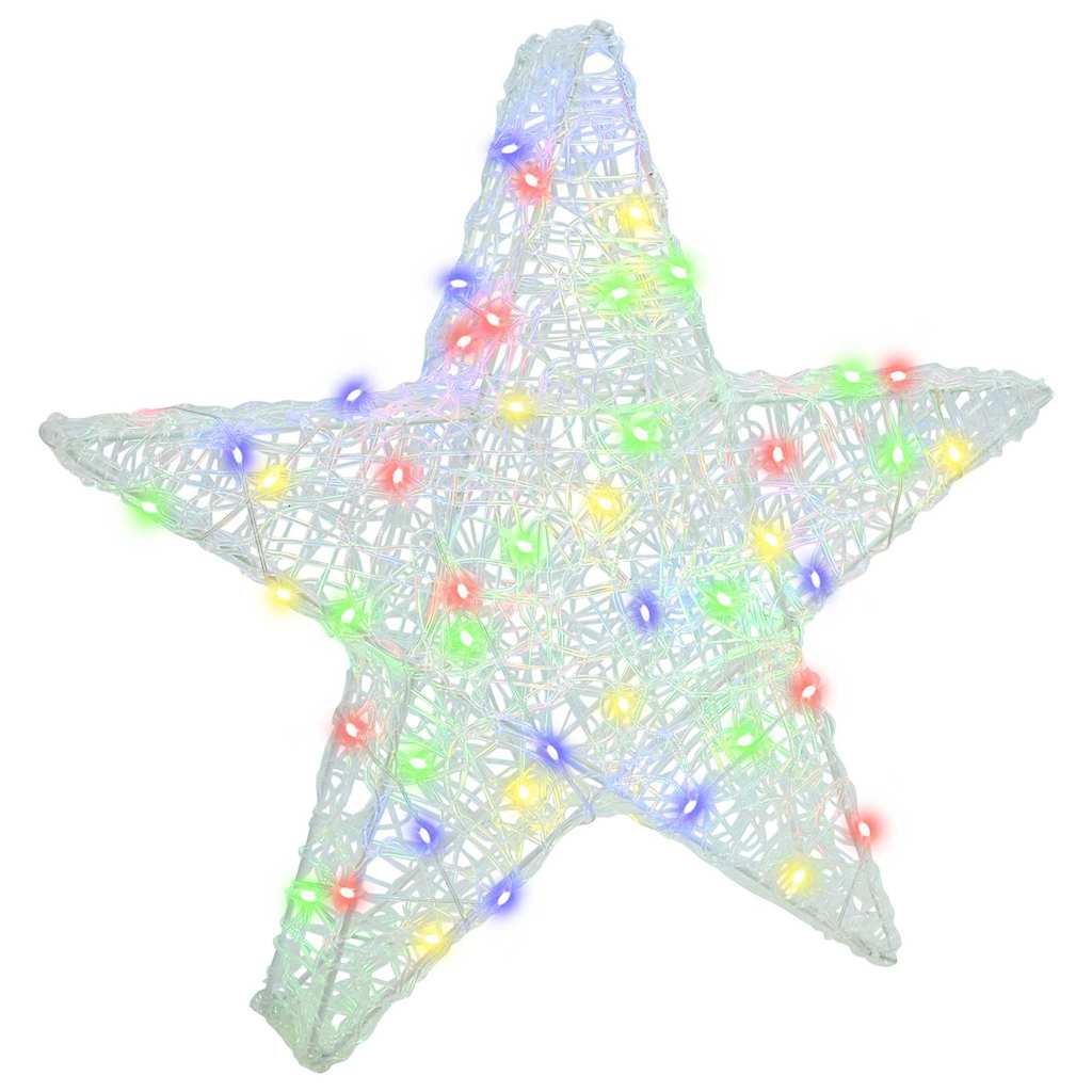 3D Ster met 50 LED Multikleur 55 x 53,5 x 10 cm Acryl is nu te koop bij PeponiXL, paradijselijk wonen!