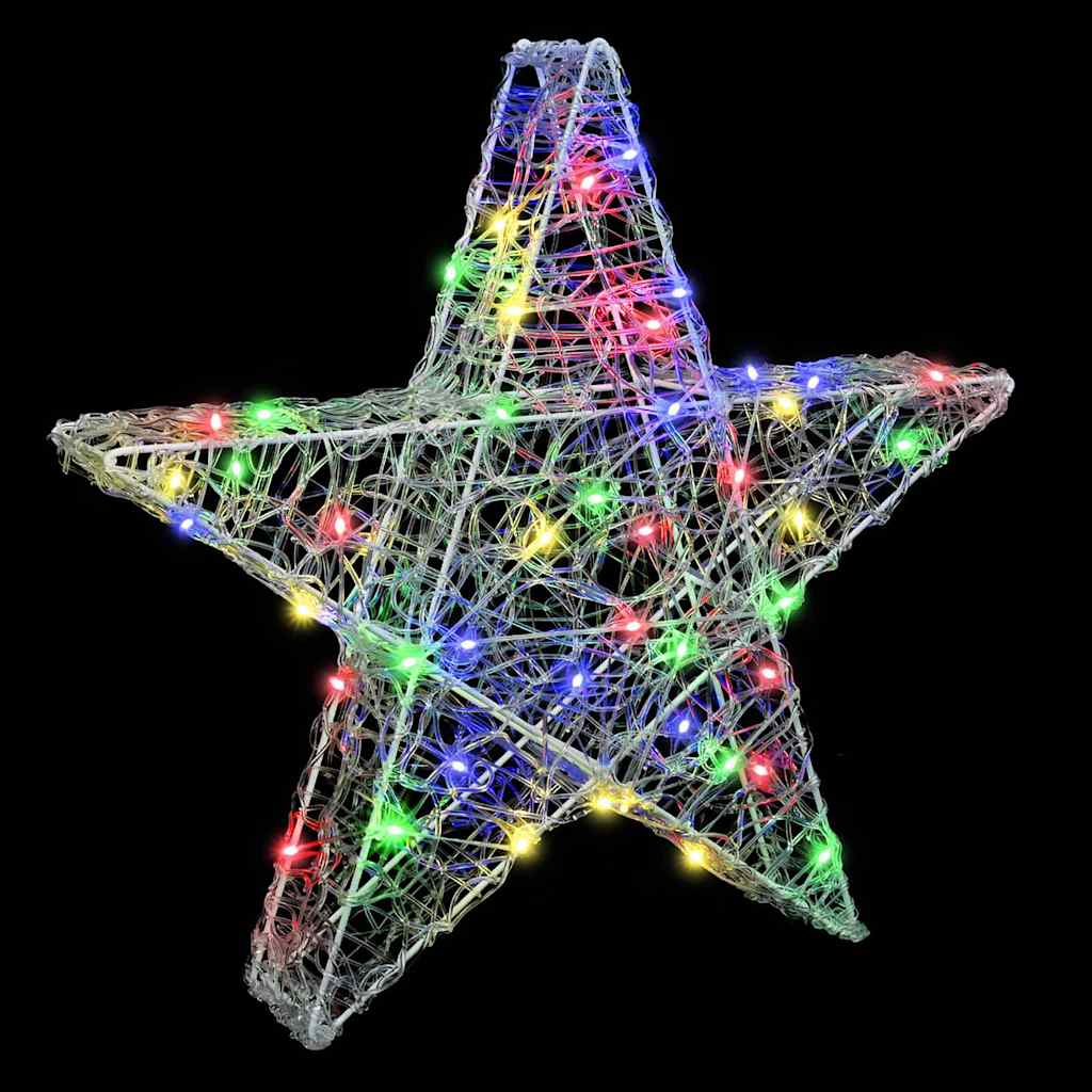 3D Ster met 50 LED Multikleur 55 x 53,5 x 10 cm Acryl is nu te koop bij PeponiXL, paradijselijk wonen!