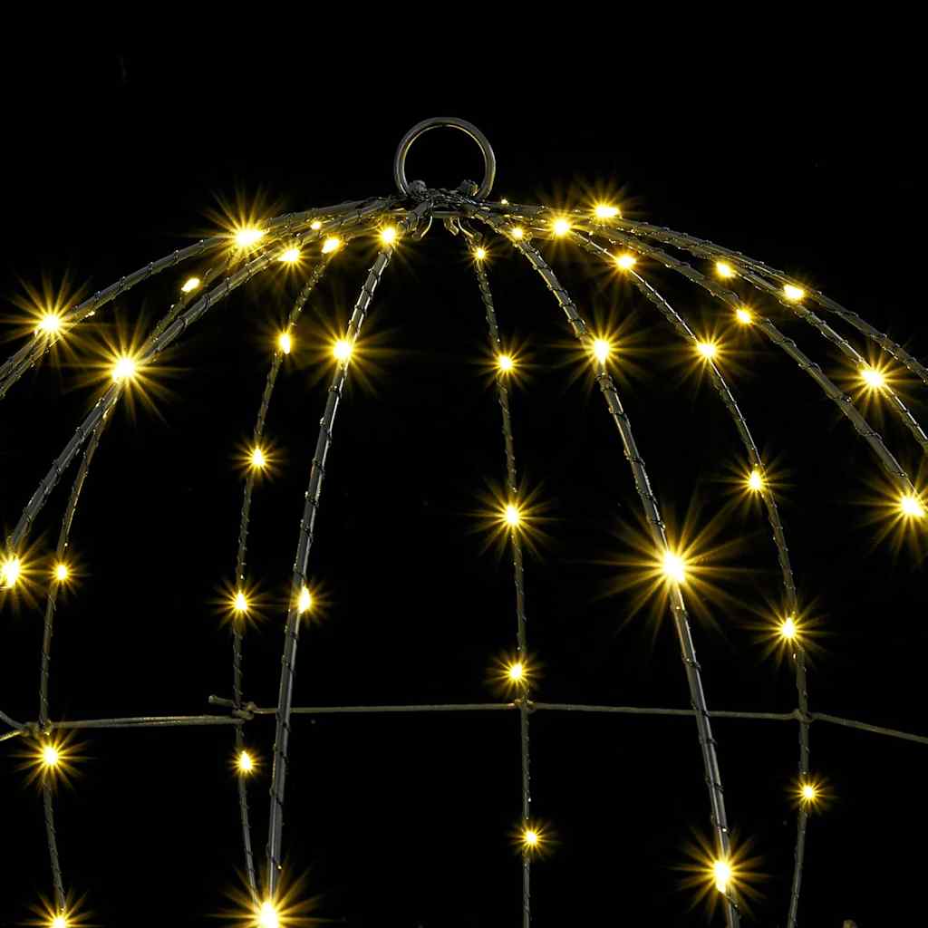 Bal met 192 LED 2 pcs Warmwit 40 x 40 x 43,5 cm Metaal