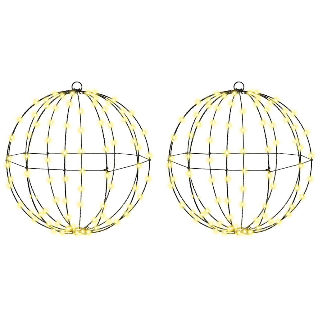 Bal met 192 LED 2 pcs Warmwit 40 x 40 x 43,5 cm Metaal
