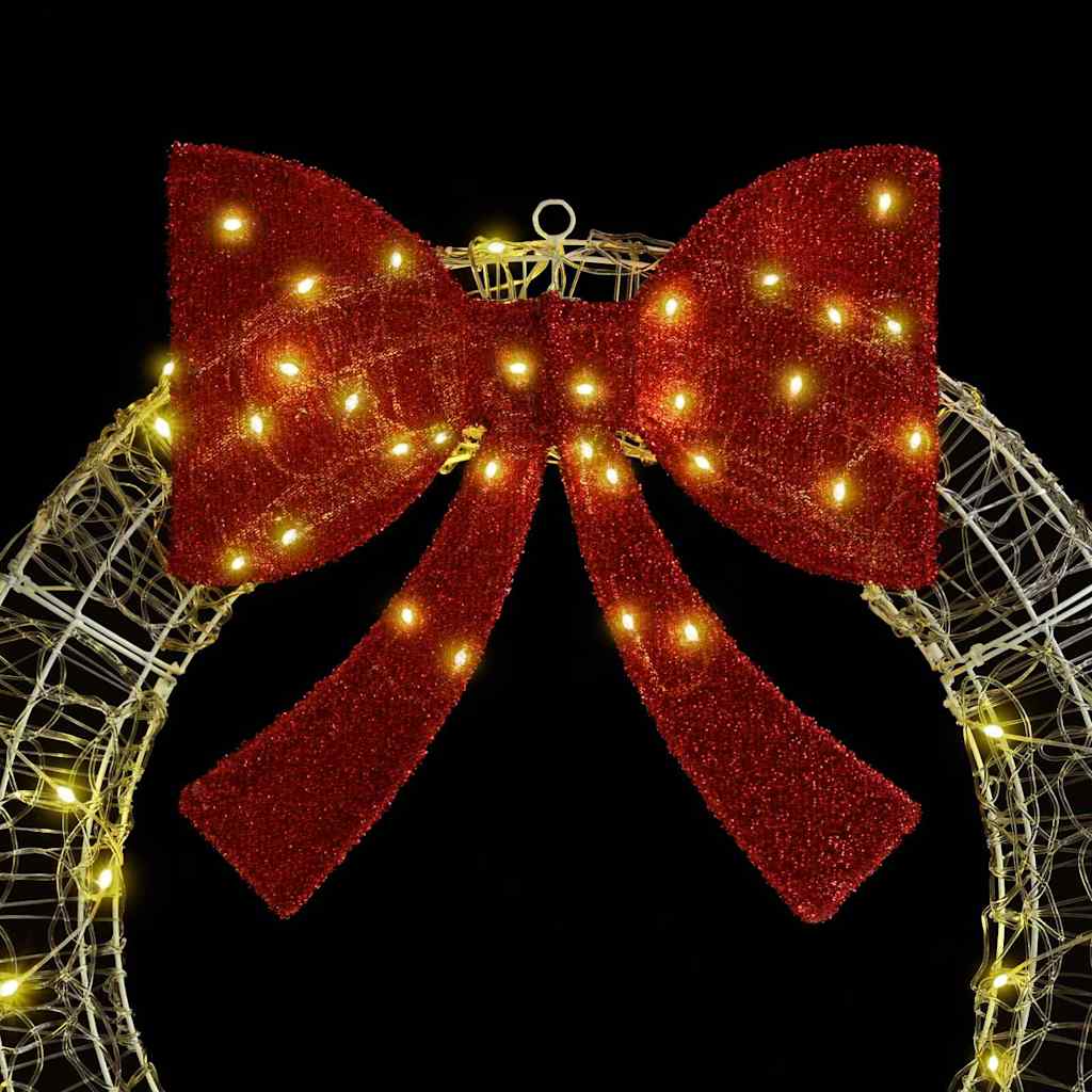 Krans met 60 LED Warmwit 76 x 76 x 8,5 cm Acryl is nu te koop bij PeponiXL, paradijselijk wonen!