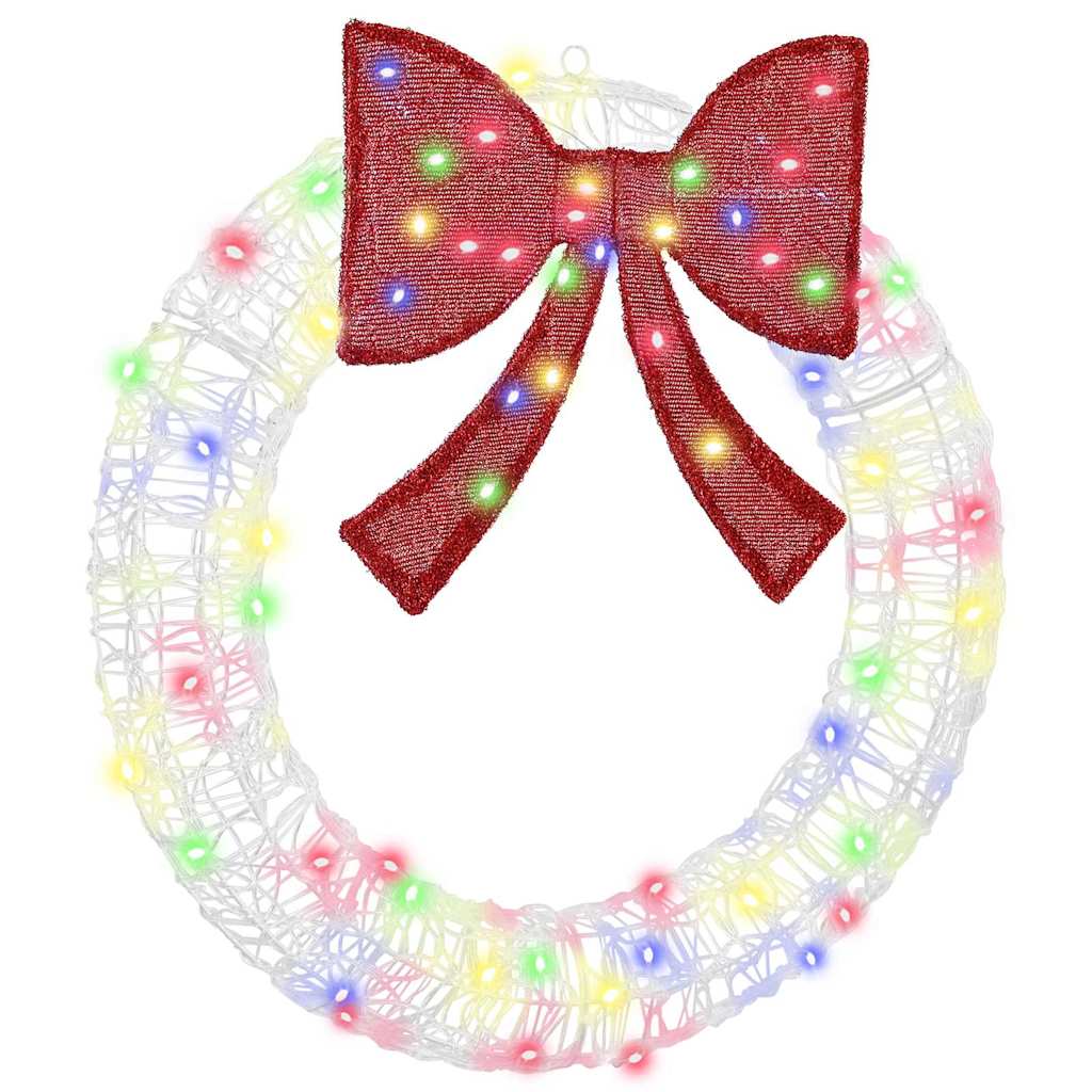 Krans met 60 LED Multikleur 76 x 76 x 8,5 cm Acryl is nu te koop bij PeponiXL, paradijselijk wonen!