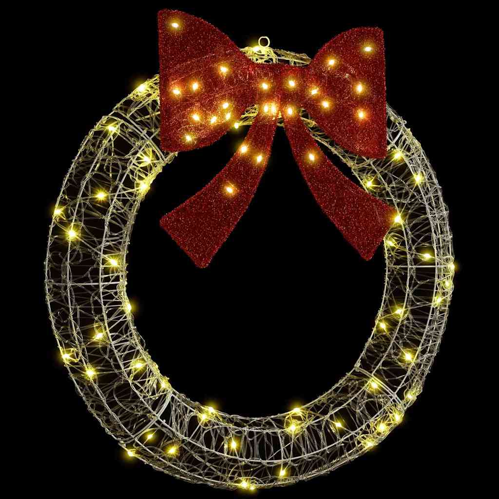 Krans met 80 LED Warmwit 92 x 92 x 9,5 cm Acryl is nu te koop bij PeponiXL, paradijselijk wonen!