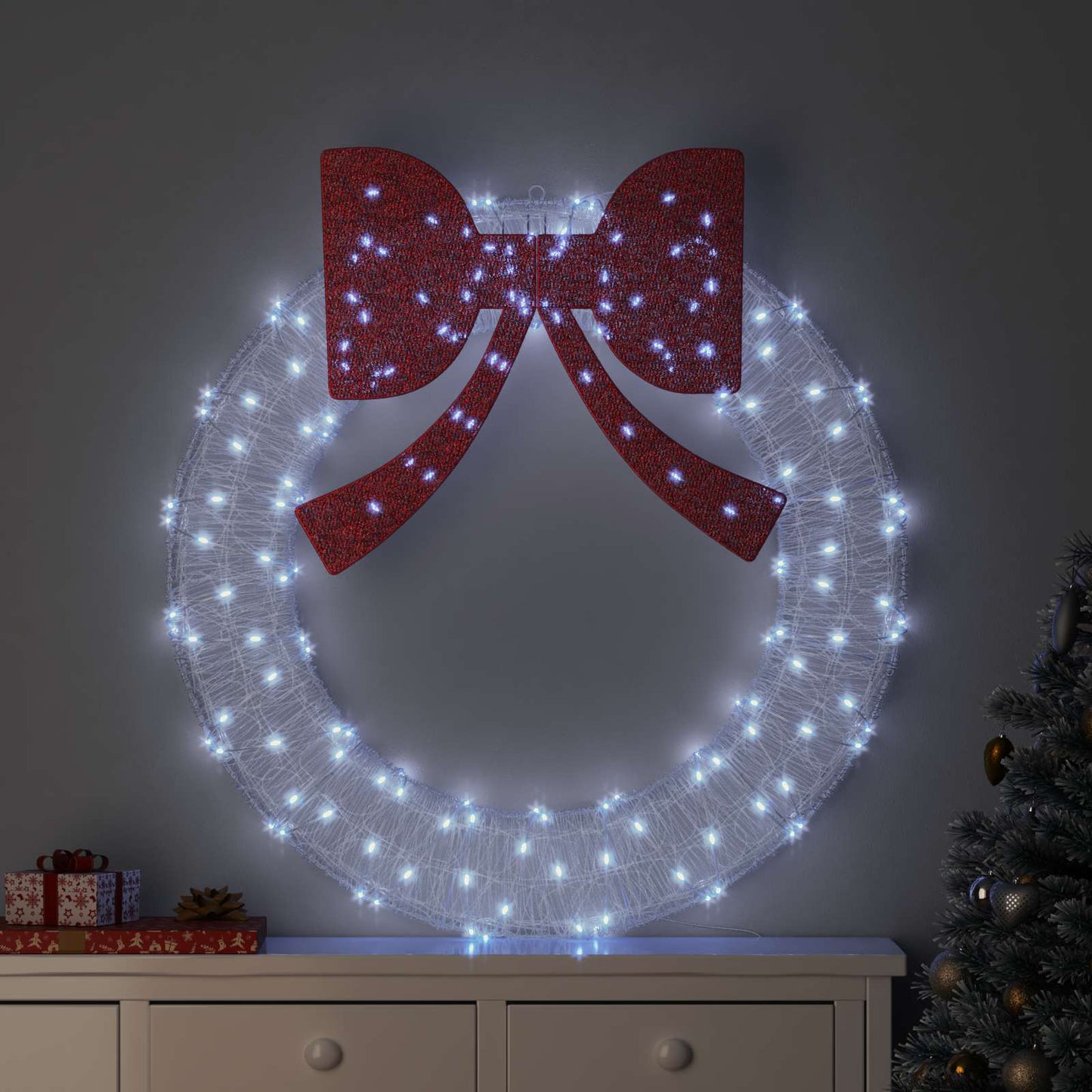 Krans met 150 LED Koudwit 120 cm Acryl is nu te koop bij PeponiXL, paradijselijk wonen!
