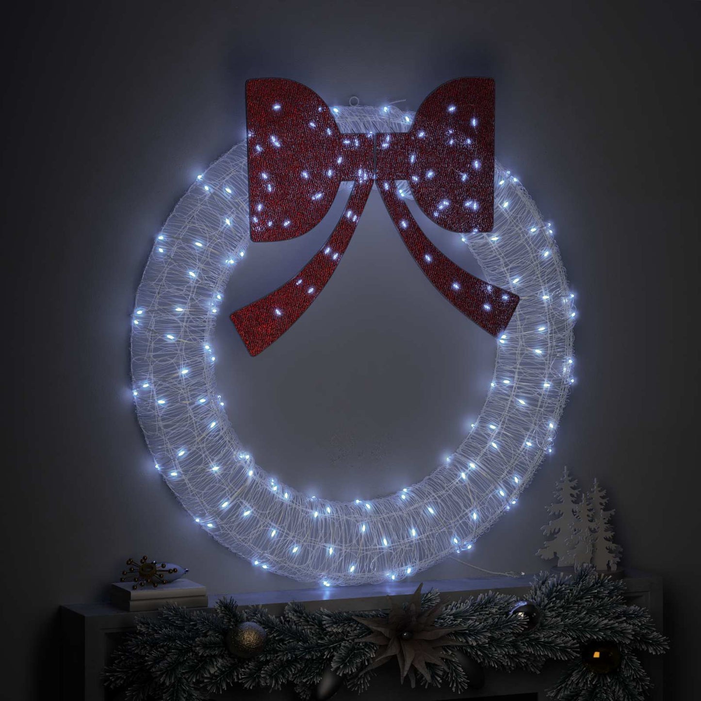 Krans met 150 LED Koudwit 120 cm Acryl is nu te koop bij PeponiXL, paradijselijk wonen!
