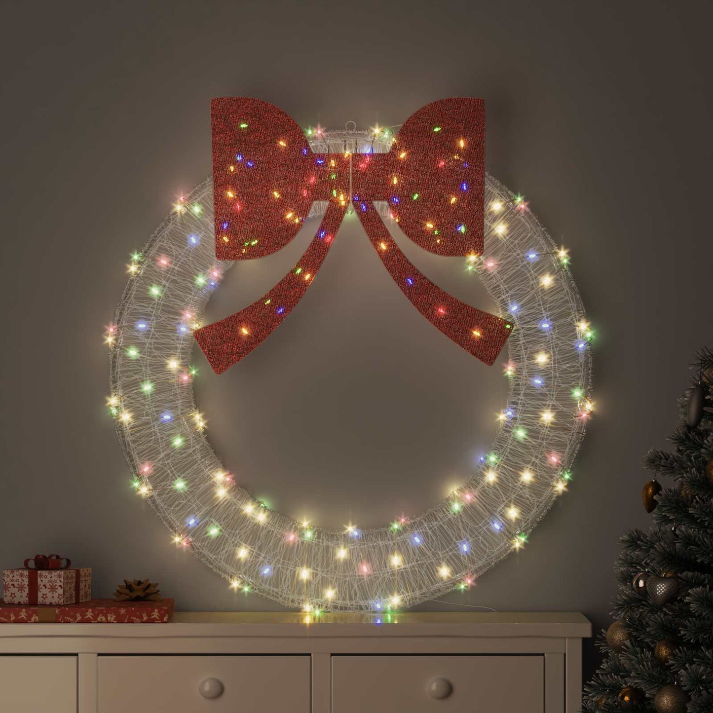 Krans met 150 LED Multikleur 120 cm Acryl is nu te koop bij PeponiXL, paradijselijk wonen!