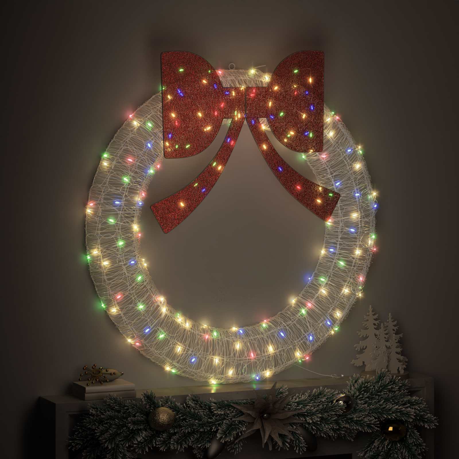 Krans met 150 LED Multikleur 120 cm Acryl is nu te koop bij PeponiXL, paradijselijk wonen!