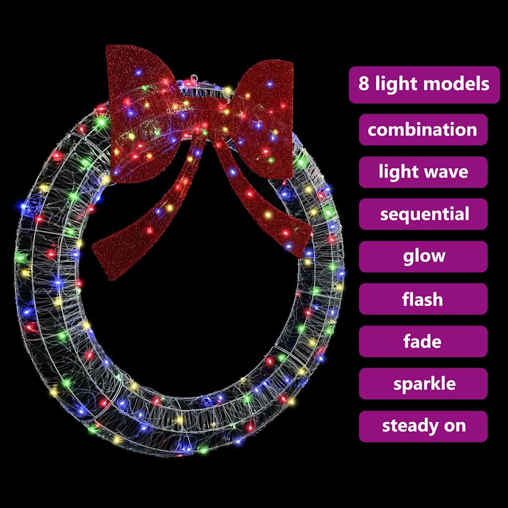 Krans met 150 LED Multikleur 120 cm Acryl is nu te koop bij PeponiXL, paradijselijk wonen!