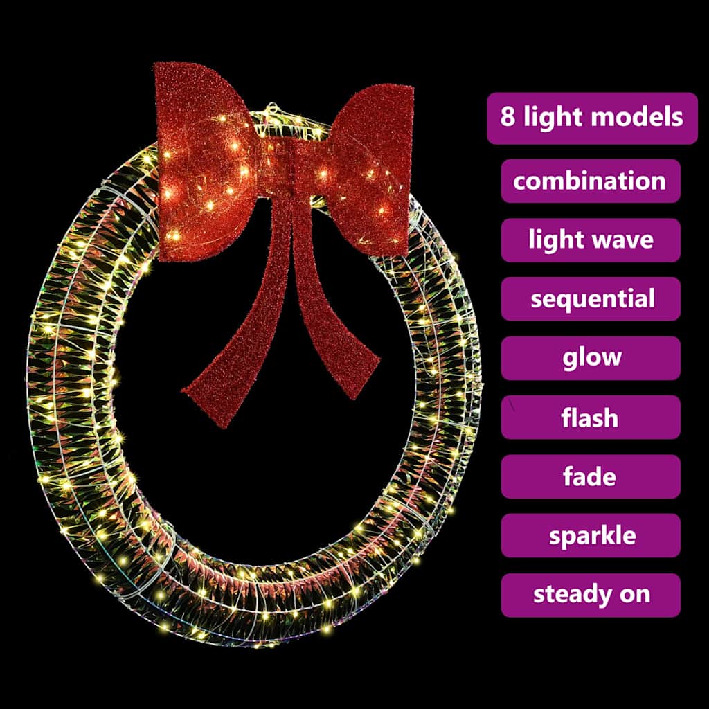 Krans met 150 LED Warmwit 121 x 121 x 10 cm PET is nu te koop bij PeponiXL, paradijselijk wonen!